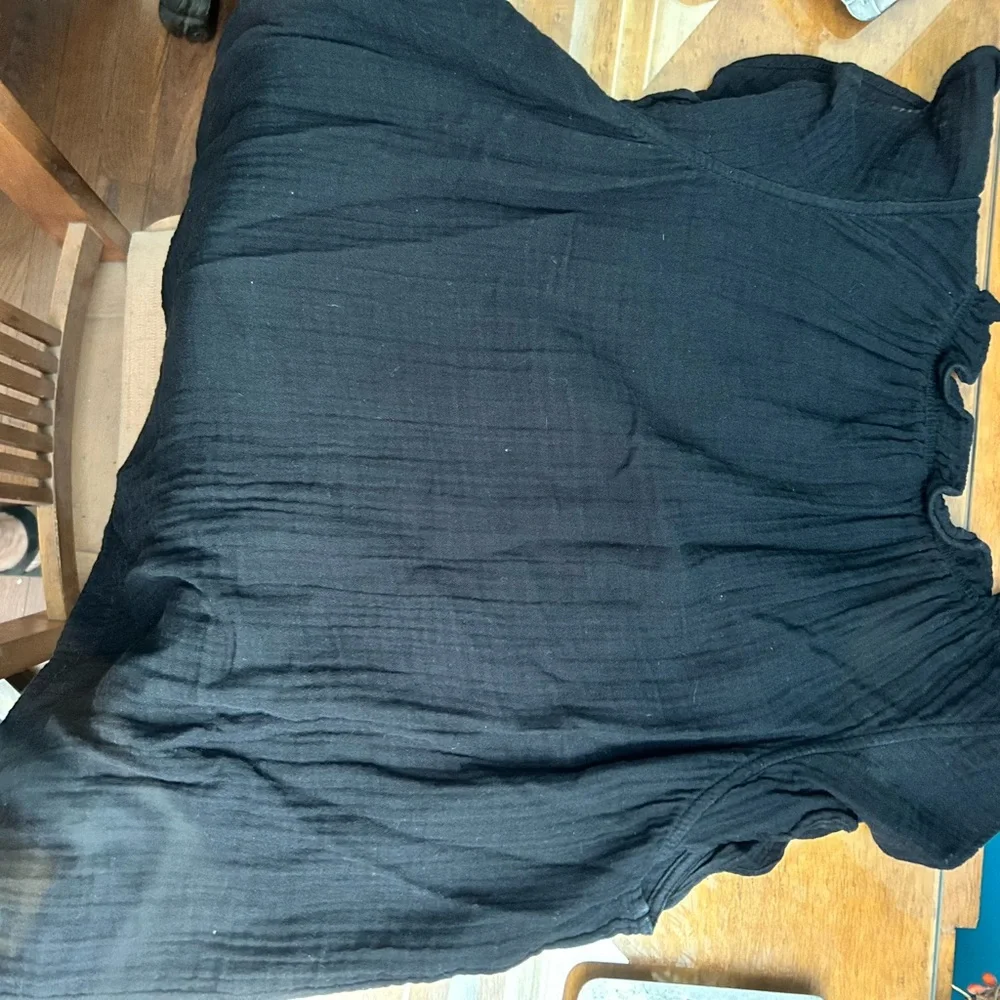 Black Ruffled Blouse - Picture 3 of 3